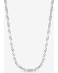 Jon Richard - Rhodium Plated Cz Baguette Necklace - Lyst