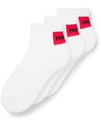 HUGO - 3 Pack Of Logo Ankle Socks - Lyst