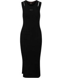 BOSS - Eliam Maxi Cotton Strappy T-Shirt Dress - Lyst