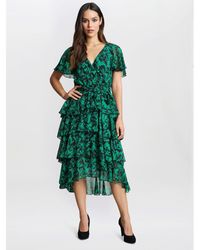 Gina Bacconi - Lottie Elastic Waist Tiered Dress - Lyst