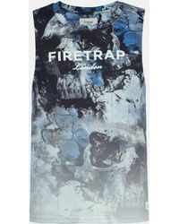Firetrap - Sub Lightning Print Cotton Muscle Vest - Lyst