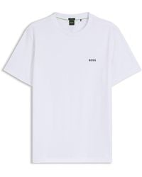 BOSS - T-Shirt With Logo Design Stretch Cotton - Lyst