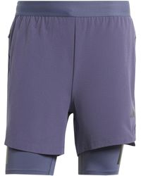 adidas - Power Workout Two-In-One Shorts - Lyst
