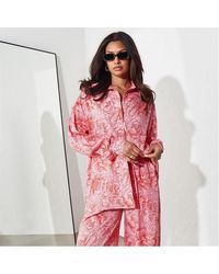 I Saw It First - Printed Oversized Shirt Co-ord - Lyst