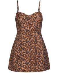 Bardot - Marcello Hourglass Animal Print Lyocell Mini Dress - Lyst