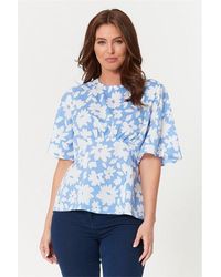 Be You - Floral Angel Sleeve Top - Lyst