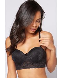 Valbonne - Longline Padded Balconette Bra With Detachable Str - Lyst