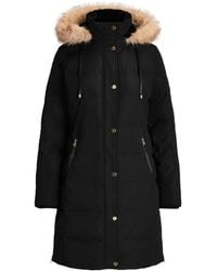 Ralph Lauren - Fur Hood Medium Puffer Jacket - Lyst