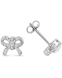 Mason Knight Yager - 925 Sterling Bow Full Stone Stud - Lyst
