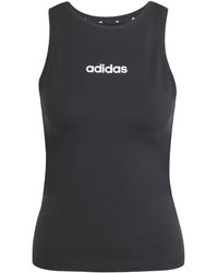 adidas - Essentials Linear Slim Cotton Tank Top - Lyst