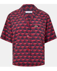 Lacoste - Short-Sleeve Patterned Shirt - Lyst