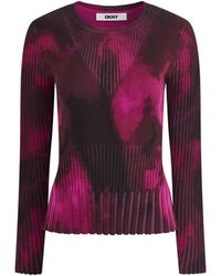 DKNY - Rib Slim-Fit Long-Sleeve T-Shirt - Lyst