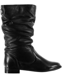 Linea - Ruched Calf Boots - Lyst