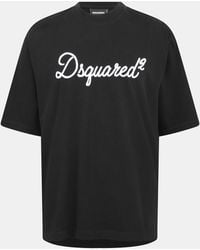 DSquared² - Dsq Big Signature Oversized T-Shirt - Lyst