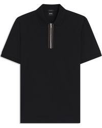 BOSS - Hbb Paras Quarter Zip Cotton Short Sleeve Polo Shirt - Lyst