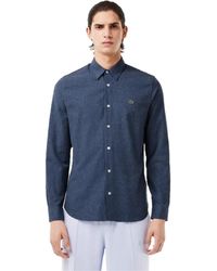 Lacoste - Long Sleeve Plain Shirt - Lyst