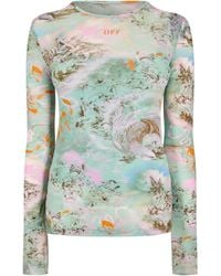 Off-White c/o Virgil Abloh - Graphic Slim-Fit Long-Sleeve T-Shirt - Lyst