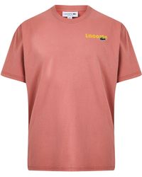 Lacoste - Washed Effect Ombré Print T-shirt - Lyst