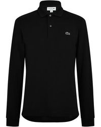 Lacoste - Long Sleeve Embroidered Polo Shirt - Lyst