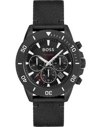 BOSS - Gents Admiral Ocean Plastic Black Watch - Lyst