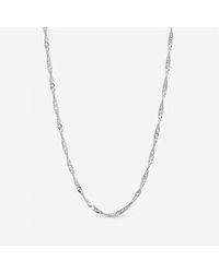 Inicio - Sterling Plated Twist Necklace - Lyst