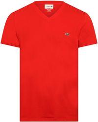 Lacoste - V Neck T Shirt - Lyst