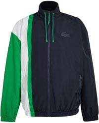Lacoste - Lightweight Water Resistant Colourblock Zipped Tracksuit Top - Lyst