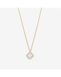 Jon Richard - Plated And Mother Of Pearl Clover Pendant Nec - Lyst