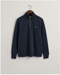 GANT - Shield Half Zip Sweatshirt - Lyst