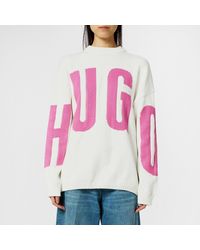 HUGO - Crew Neck Soft Knit Jumper - Lyst