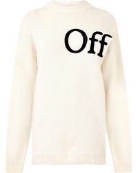 Off-White c/o Virgil Abloh - Bookish Wool Oversized-Fit Crew-Neck Jumper - Lyst