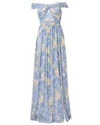 Adrianna Papell - Printed Off Shoulder Gown - Lyst