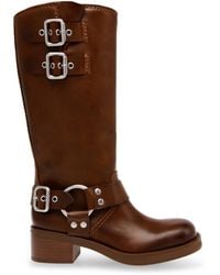 Steve Madden - Eastern Motorcycle Boots With Block Heel - Lyst