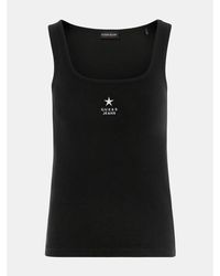 Guess - Embroidered Star Tank Vest - Lyst