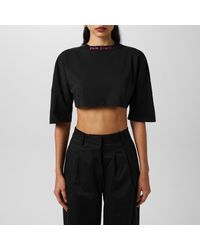 Palm Angels - Logo Crop T-Shirt - Lyst