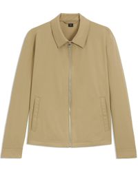 BOSS - Beckham Cotton Zip Long Sleeve Overshirt - Lyst