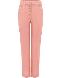 Phase Eight - Karlie Button Through Straight Leg Jeans - Lyst