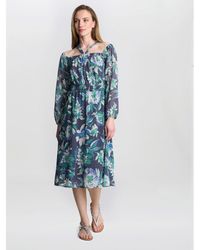 Gina Bacconi - Ryan Off Shoulder Midi Dress - Lyst