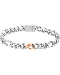 BOSS - Rian Stainless Steel Figaro Magnetic Chain Bracelet - Lyst