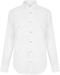 Jacob Cohen - Western Linen Long Sleeve Cowboy Shirt - Lyst