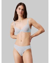 Calvin Klein - Thong Sheer Marquisette - Lyst