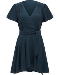 Forever New - Chrissie Flutter Sleeves Mini Dress - Lyst