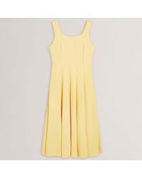 Ted Baker - Panelled Scoop Neck Sleeveless Midi Dress - Lyst