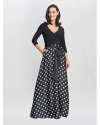 Gina Bacconi - Christina Spot Print Satin Jersey Dress - Lyst