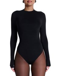 Naked Wardrobe - Naked Mock Neck Bodysuit - Lyst