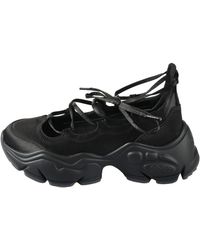 Buffalo - Textile Lace Up Ballet Pumps - Lyst