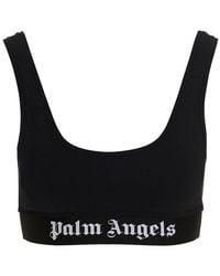 Palm Angels - Classic Logo Non Wired Low Impact Sports Bra - Lyst