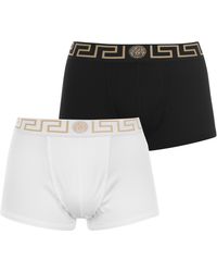 Versace - Two Pack Greca Waistband Trunks - Lyst