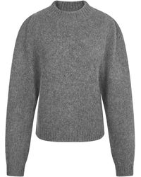 Raey - Puffed Sleeve Knitted Jumper - Lyst