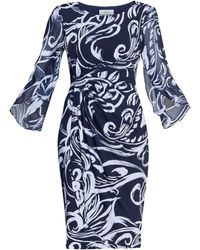 Gina Bacconi - Iga Abstract Print Cocktail Dress - Lyst